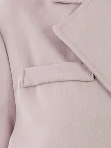 Teen Girls' College Style Short Blazer Jacket And Long Pants Two-Piece Set - Dusty Purple - View 5