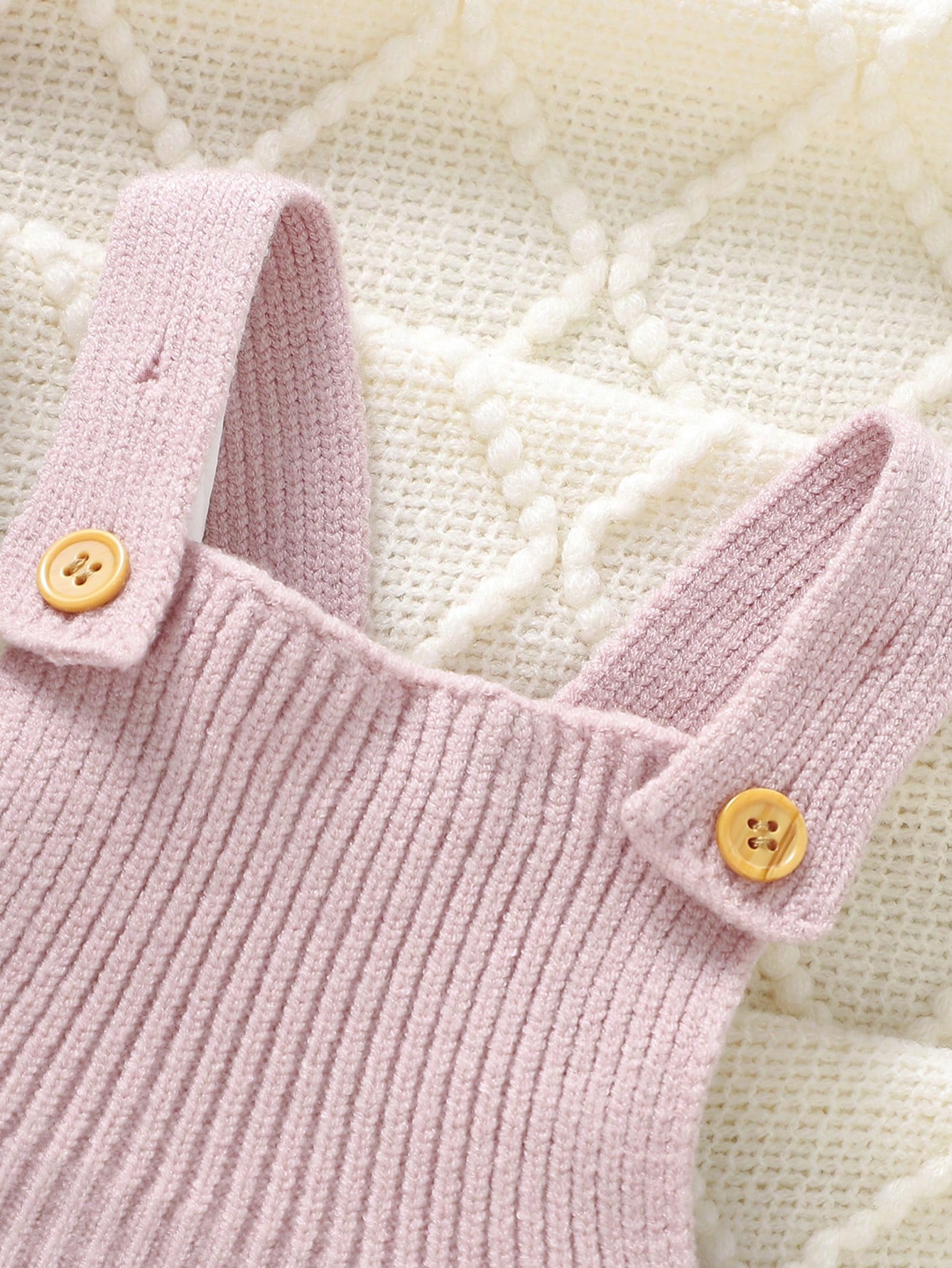 طقم للأطفال الرضع بناتي باللون الوردي المريح والبس...