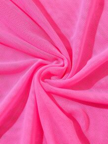 Swim Mod Plus Size Women's 3pcs Bikini Set, Random Print, Simple Style For Daily Wear Summer Beach - Pink - View 6