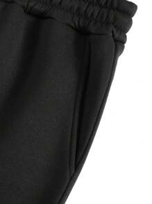 Manfinity Homme Loose-Fit Men's Letter Printed Hoodie And Sweatpants Two Pieces Set, Men Purple Outfit, Men Sweatpants, Purple And Black Hoodie, Men Joggers, Men Sweats - Multicolor - View 4