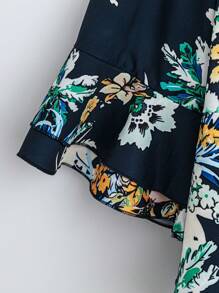 Lacomfia Plus Size Women's Fashion Printed Loose Top And Solid Color Skirt Two Pieces Set 2 Pieces Set - Multicolor - View 3