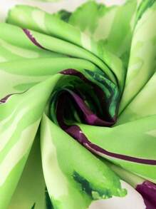 Seusyu Leisure Vacation Modest Long Sleeve Long Shirt Dress With Large Floral Print And Front Buttons - Multicolor - View 7