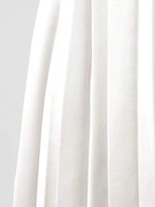L'Amorae Cut Out Waist Pleated Tie Satin Dress