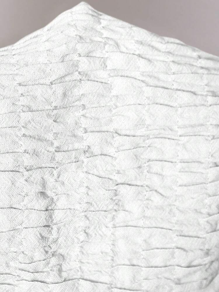 Plus Size - Vacation & Leisure - Non-Elastic Woven Texture Khaki Cotton-Feel Set (J)