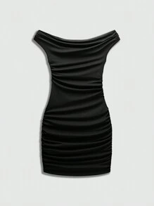 Flirla Sexy Off-Shoulder Y2K Style Dress