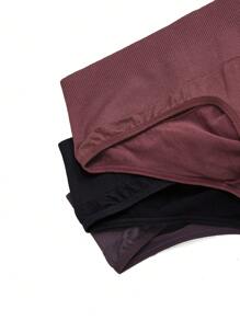 SHEIN Women's Solid Color Simple Daily Sports Underwear Airport Outfit - Multicolor - View 5