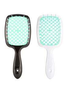 美发按摩头发干燥速干梳蜂窝网状梳，1 件黑色不打结按摩梳直发造型空心梳子、发刷/发梳、空心顺发刷柔性发刷、干湿发用发刷、防静电发刷，干湿两用，灵活，尼龙刷毛，适合所有发质顺发刷、刷子、发刷、边缘刷、刷头发、发梳、梳头发、顺发刷、球刷、迷你发刷、发刷套装、木梳、梳子、光滑后刷、发刷、边缘刷、刷头发、发梳、发刷套装、梳头发、迷你发刷、顺发刷、美发产品、美发工具、美发用品、护发、卷发刷、理发师、理发配件、美发设备 - 彩色 - 查看 7