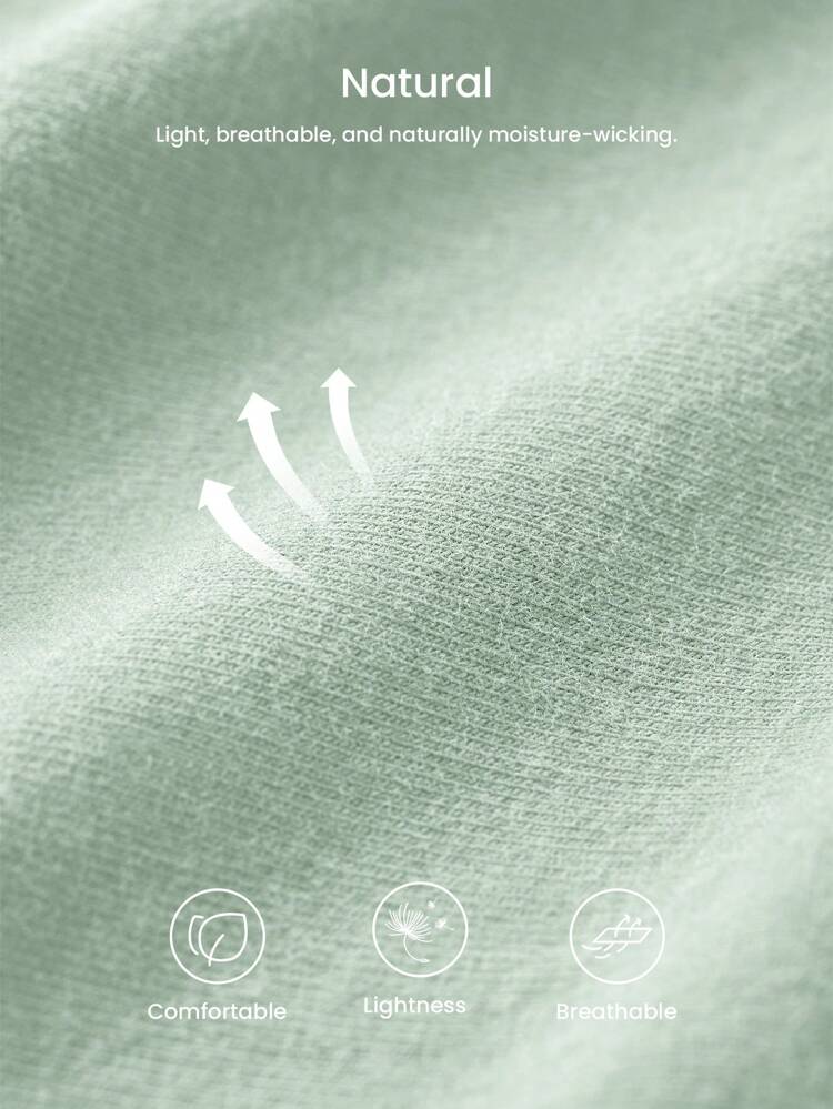Green Soft Cotton & Modal Mint Green Basic Long Pajama Sets For Women Lounge Sets For Women Pants With Pockets, Fall Clothes,Spring And Summer
