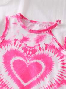 Fashionable Artistic Design Heart Printed Princess Style Romper For Baby Girls