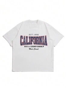 Men Letter Graphic Tee