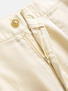 Modelyn Women's Solid Color Straight-Leg Office Commute Suit Pants - Apricot - View 4