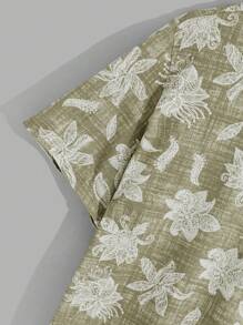 RueChic Men Allover Floral Printed Regular T-Shirt & Short Set - Multicolor - View 9