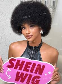 Perruque De Cheveux Humains 13x1 Dentelle Transparente En Tissu Duveteux Coiffure Afro Crépue Bouclée Humain Cheveux Pré-Plumé 100% Pour Femme devant en dentelle Perruque human hair - SNatural - Voir 2
