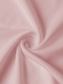 INAWLY 椰樹和字母印花短袖T恤，適合海灘度假 - 粉色 - 查看 3