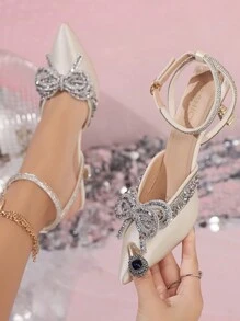 Fall/Winter 2025 Fashionable High Heeled Pointed Toe Women's Short Boots With Side Zipper And Sweater,Women Pumps