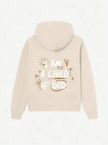 INAWLY Áo nỉ nữ cơ bản in họa tiết, kiểu dáng thường ngày, tay dài, thích hợp mặc đi học, tốt nghiệp, dành cho nữ giáo viên, áo nỉ mùa thu cho mùa tựu trường. - Màu be - Xem 6