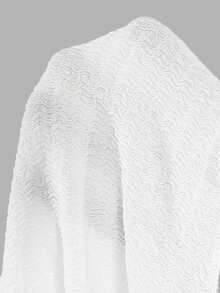 SHEIN EZwear Camiseta blanca ajustada para mujer con espalda descubierta y tejido de punto para verano - Blanco - Ver 5