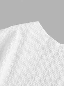 SHEIN EZwear Camiseta blanca ajustada para mujer con espalda descubierta y tejido de punto para verano - Blanco - Ver 3