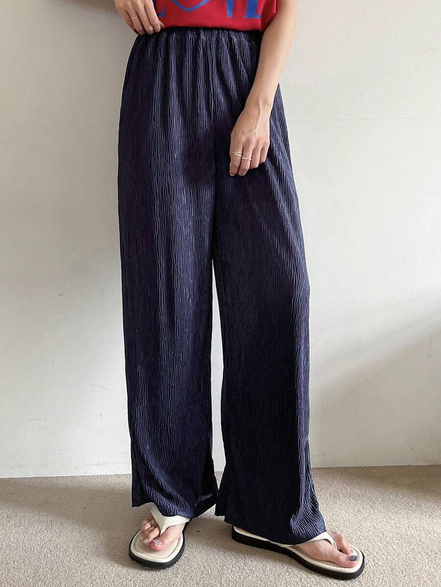 FRIFUL Pantalon long unicolore simple décontracté pour femme pour un usage quotidien