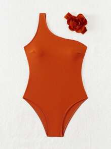 Maillot de bain d'une seule pièce pour filles adolescentes à couleur unie avec collier, costume de baignade pour plage d'été