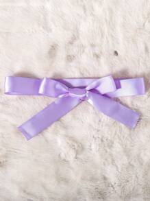 SHEIN Young Girls' Summer Fashion Asymmetric Mesh Contrast Party Romper - Purple - View 4