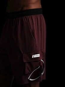 Manfinity Sport Corelite Boyfriend-Stil Herren einfarbige Shorts für den täglichen Sport, Jogginghose - Kaffeebraun - Übersicht 7