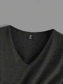 SHEIN LUNE Set de 3 camisetas de manga corta de mujer informales de talla grande con cuello en V y sueltas, para verano