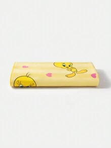 LOONEY TUNES X SHEIN Cartoon And Heart Printed Bath Towel, For Home Bathroom,Summer Outfits, Spring Outfits,Beach, Vacation - Yellow - View 7