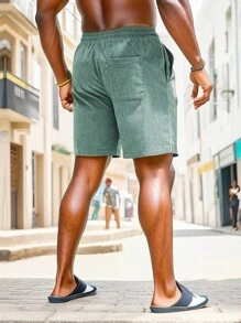 Men's Drawstring Waist Letter Printed Casual Tennis Shorts