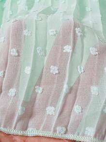 Baby Girls'  Elegant Lace Jumpsuit, Suitable For Outings In Spring And Summer