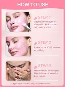 SlowSunday Sakura Mud Mask, Mud Mask, Oil Control, Brightening, K Beauty, For Valentine's Day, Valentines Gift, Valentines Day Gift, Ideal For Party - Pink - View 5