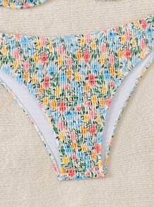 SHEIN Swim Dames ditsy bloemen halternek sexy bikiniset voor zomerstrand