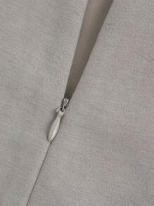 Denimoi Knitted Solid Color Casual Women's Jumpsuit - Grey - View 8