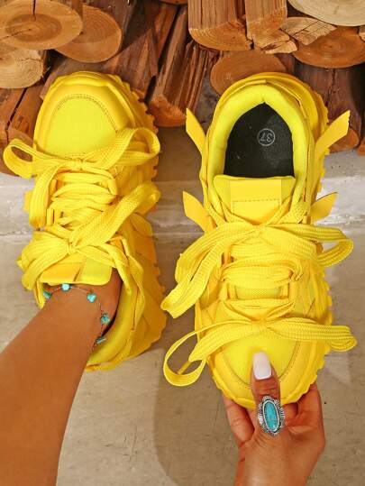 Fall/Winter Comfortable And Fashionable Outdoor Casual Shoes. Suitable For City, Commuting, Fitness Or Travel. Round-Toe, Low Vamp, Color-Blocked, Versatile, And Perfect To Give As A Gift For Women's Sports Shoes,Sneakers For Women