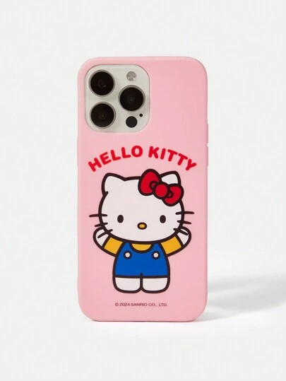 HELLO KITTY AND FRIENDS | SHEIN Fashionable Pink Cartoon Pattern Phone Case,Compatible With IPhone