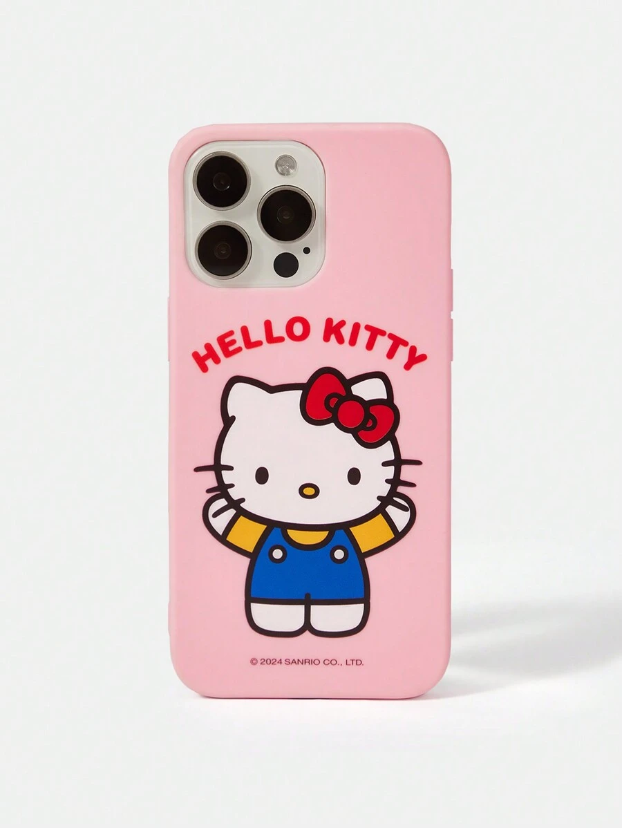 HELLO KITTY AND FRIENDS | SHEIN Vỏ điện thoại họa tiết hoạt hình màu hồng thời trang - Hồng - Xem 1