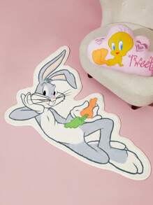 LOONEY TUNES X SHEIN Cartoon Rabbit Shaped Rug (1pc) - Light Grey - View 4