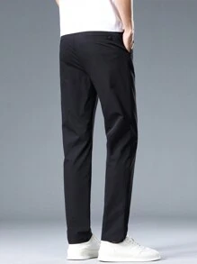 Men's Casual Solid Color Slanted Pocket Tapered Pants