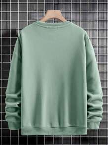 RueChic Felpa con grafica a lettera e spalle a goccia senza t-shirt per uomo