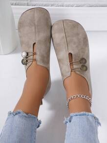 Damskie nowe, letnie, lekkie, wygodne, miękkie skórzane buty na płaskiej podeszwie - Morela - Zobacz 5