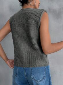 EURMUSE Short Nap Time Cardigan For Women With Front And Mid Tie Design, Suitable For Casual And Collegiate Style - Grey - View 2