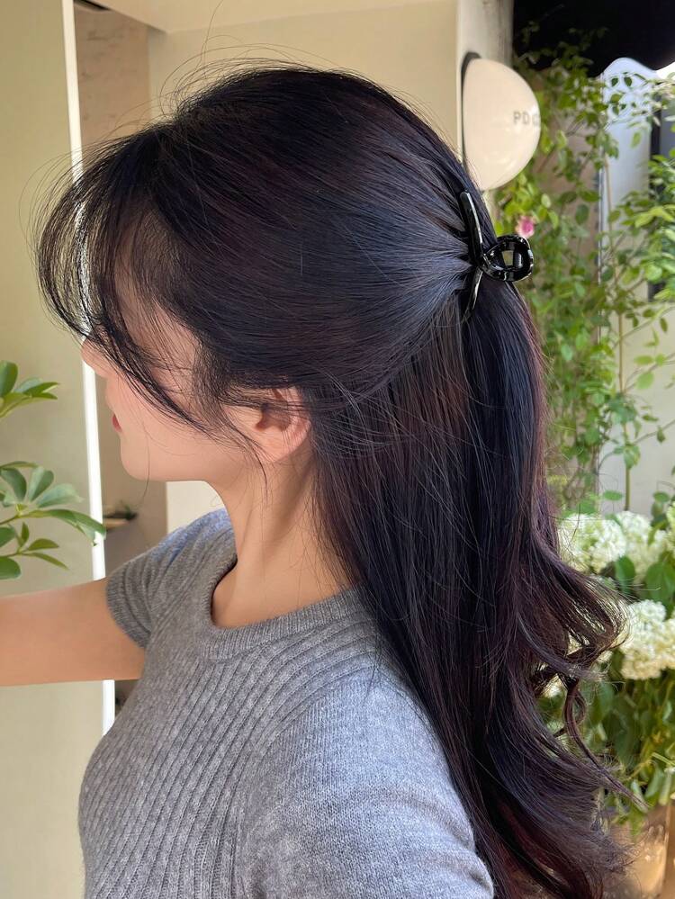 Solid Color Simple Hair Claw Suitable For Daily Wear Claw Clips Hair Clips Hair Jaw Clip Hair Clamps Hair Clutch Hair Catcher Clip