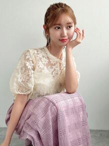 Áo Sơ Mi Nữ Tay Phồng Thêu Thời Trang Cho Mùa Hè - trắng - Xem 10