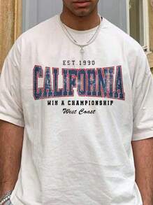 Men Letter Graphic Tee