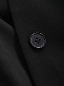 FRIFUL Women's Summer Casual Solid Color Mesh Spliced Suit Jacket Women Blazers - Black - View 4