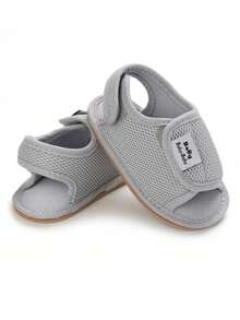 Summer Fashion Versatile Mesh Minimalist Casual Style Infant/Toddler Sandals And Slippers - Grey - View 3
