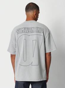 SUMWON Camiseta con gráfico impreso con número en la espalda
