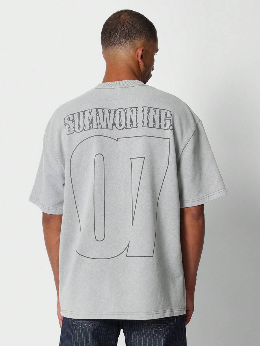 SUMWON Camiseta con gráfico impreso con número en la espalda