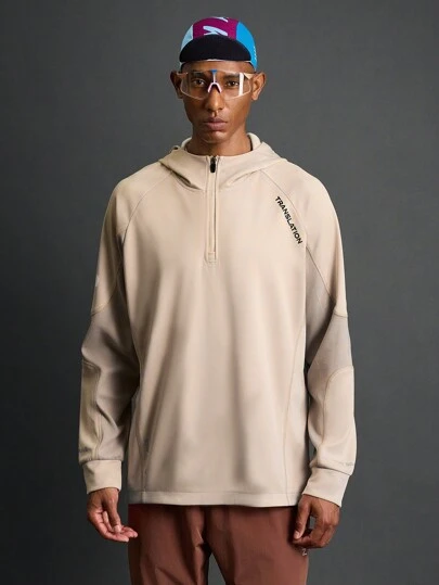  Manfinity Sport Polished Boyfriend Style Men's Hooded Zipper Casual Long Sleeve Sports Jacket Sports Jacket