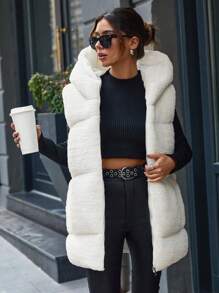 EURMUSE Teddy Bear Puffer Jacket - White - View 6